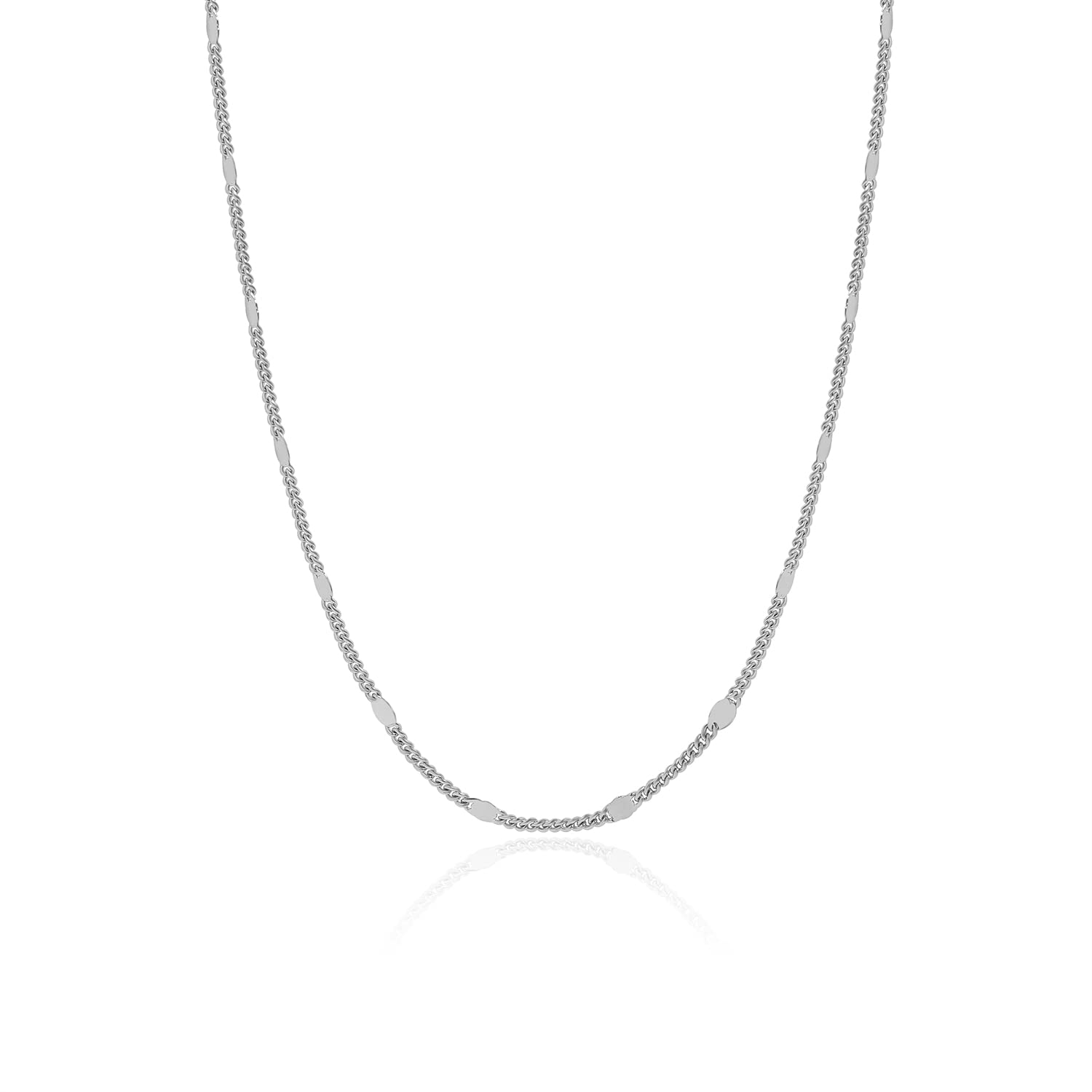 Meissa Schlichte stapelbare Kette Halskette 925 Sterling Silber Schicht Stapellänge 40,6-45,7 cm einfache Schichtung Choker Halskette Geschenk Brautjungfer