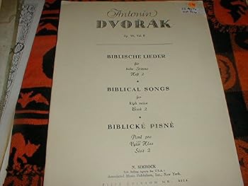 Sheet music Antonin Dvorak Op. 99, Vol. II Biblical Songs for high voice Book 2 Book