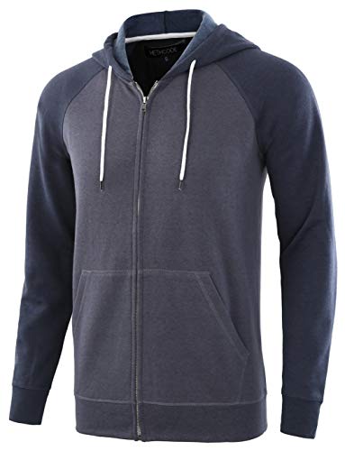 HETHCODE Mens Casual Lightweight Vintage Zip Up Pocket Active Sports Hoodie Sweatshirt Jacket3