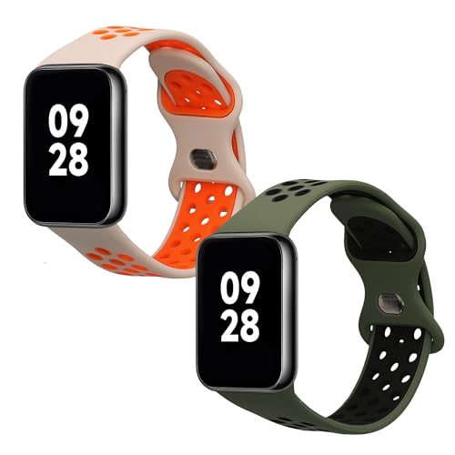 kwmobile 2X Sportarmband kompatibel mit Xiaomi Mi Band 8 Pro Armband - Fitnesstracker Band Set aus TPU Silikon