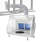 Anesty Water Curtain Airbrush Spray Booth with 3 Fans, Waterfall Paint Booth with Dual Filtration Ad