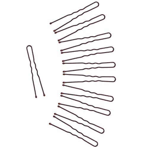 300 Pack Bun Brown Hair Bobby Pins U Shaped Pin with Box Hair Grips to Clip Ballet Hair Net for Women (2 inch)