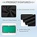 YELARXI Billiard Cloth Pool Table Felt, 7ft with 6 Cloth Strips Thickened Fit for Home Clubs Bars Indoor Sports Games (1Set, Black)