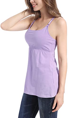image for SUIEK Women's Nursing Tank Top Cami Maternity Bra Breastfeeding Clothe