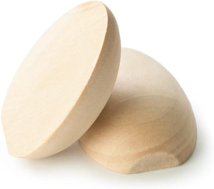 500 Pcs of 2" Split Wooden Pullet Eggs 2" Tall x 5/8" Thick