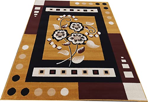 Image of Home Decore Acrylic Carpet for Your Living Room & Drawing Room Aywhere in Your Home (150x210 Yellow Colour)- 5x7 Feet