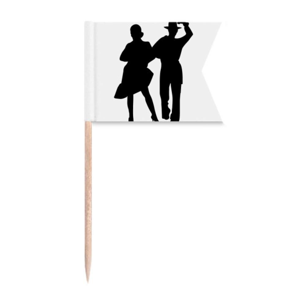 Drapeaux aliments Duet Dance Sports étiquettes stables pour buffet