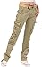 Chouyatou Women's Casual Camouflage Multi Pockets Cargo Pants (Large, 73Khaki)