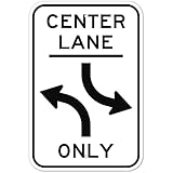 MUTCD Two R3-9A L Sign, 30x36 Inches, 3M EGP Reflective .080 Aluminum, Fade Resistant, Made in USA