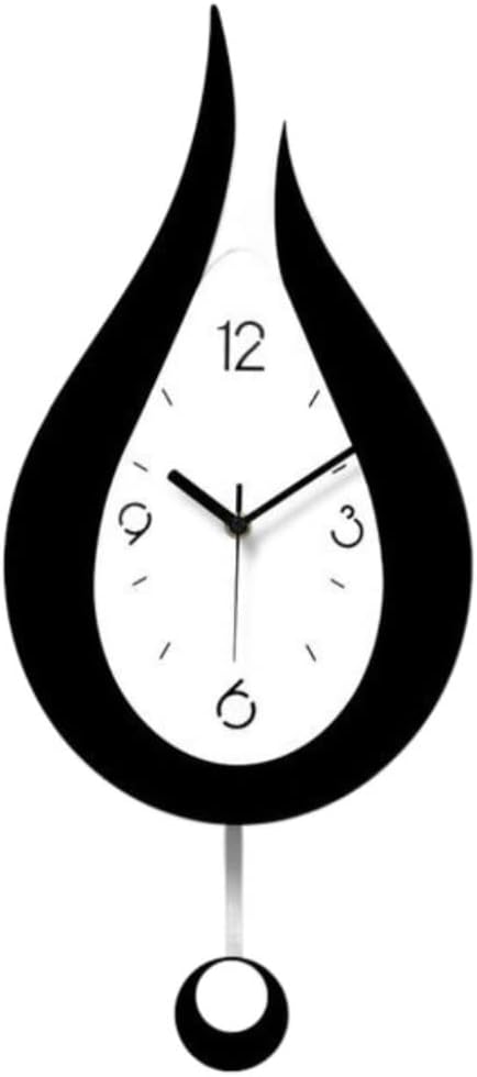 RUVOO Wall Clock Wall Clocks Acrylic Water Droplets Design Swing Wall Clock Modern Nordic Living Room Creative Bedroom Silent Quartz Wall Clock for Living Room Decor