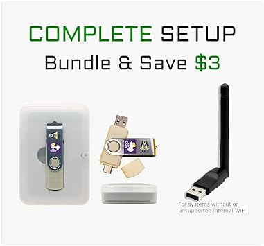 Tails Persistent USB + Plug-and-Play WiFi Adapter Kit Bundle