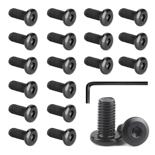 六角ボルト 304ステンレス M6 x 15mm 20個入り m6 ボルト 黒仕上げ 六角レンチ付 高負荷 耐久性 防錆 明るい仕上げ DIY/自動車/電気設備 家具 固定や接合に 六角穴付きねじ