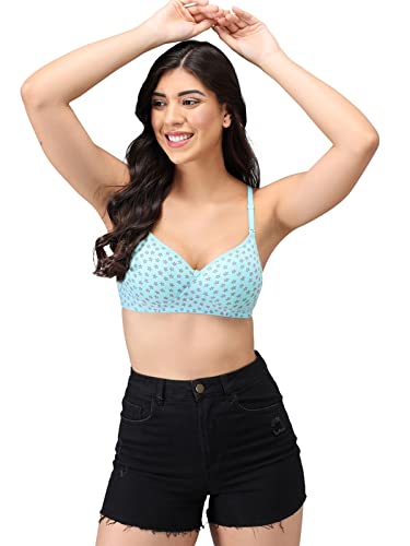 Image of Women's Cotton Lightly Padded Non-Wired T-Shirt Bra Pack of 2 (Reg HC-P2 Multicolor 30)