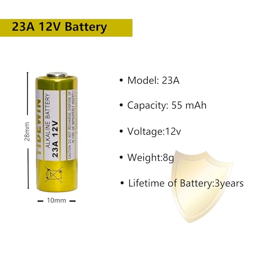 image for kunying 23A 12 Volt Battery A23 Battery- Long Lasting 23A 12V Batterie