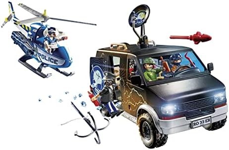 PLAYMOBIL 70575 Policyjny Helikopter: Pościg za Uciekającym Samochodem, od 4 Lat
