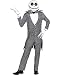 amscan The Nightmare Before Christmas Jack Skellington Pinstripe Halloween Costume for Men, Standard, with Accessories Black, White