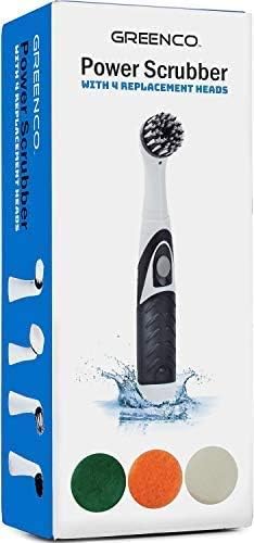 Miniatura 6 de Greenco Cepillo eléctrico con 4 cabezales de fijación de cepillo reemplazables, limpiador de cepillo de limpieza eléctrico, limpiador giratorio,