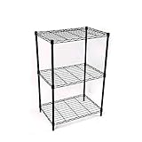 7H SEVEN HOUSE Estantería Metálica Negra con 3 Baldas de Rejilla | 7house | Estantería de Cocina de Rejilla | Ideal para Almacenaje Cocina | Dimensiones 81,5x54x35cm