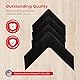 NeverCurl - Instantly Stops Rug Corner Curling. Safe for wood floors w/rubber backing. Includes 4 pcs. #1 in USA.