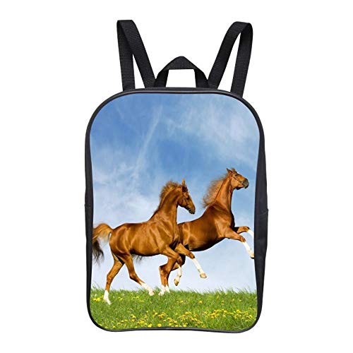 Preisvergleich Produktbild GuiSoHn Rucksack Tierlaufendes Pferd Druck Backpack Jungen Mädchen Lässig Schultasche Kinder Daypack