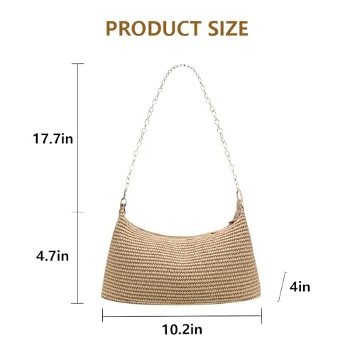 Straw Shoulder Purses for Women Summer Beach Purse Straw Woven Shoulder Bag Crossbody Womens Handbags for Vacation2