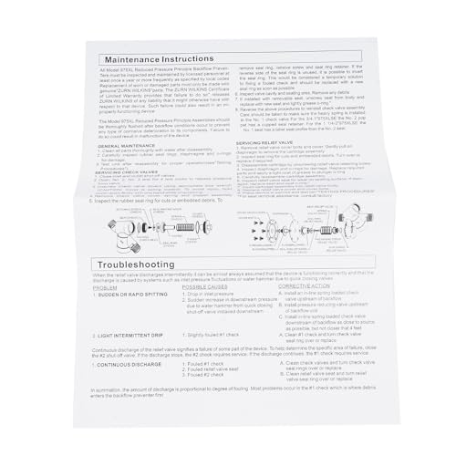 GELUOXI 1-1/4\"-2\" Backflow Preventer Repair Kit Replacement for Zurn Wilkins 975XL and 975XL2 - Thumbnail 7