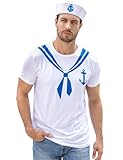 Funny World Men's Captain Costume T-Shirts