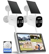 Amazon | VORGUT 防犯カメラ 屋外 ソーラー モニター付き 2台セット