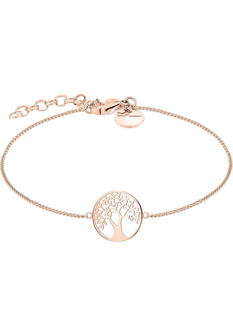 Bracciale Tamaris TJ-0210-B-21 - Catena Grossa In Acciaio Inox Con Placcato Oro Rosa - 21 Cm - Confezione Regalo Originale