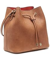 Calvin Klein Women's Gabrianna Bucket Shoulder Bag Handbag, Caramel, OS — image 8