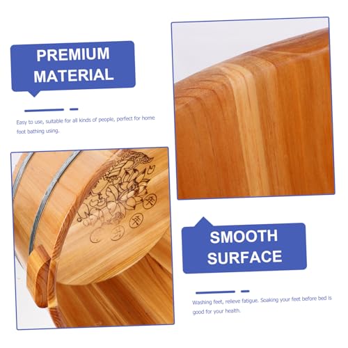 Cubeta Spa de Pies de Madera Portátil para Remojo miniatura 7
