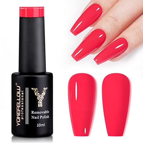 YOKEFELLLOW 10ml Rosa oscuro de Uñas en Gel Esmaltes Semipermanentes Soak Off UV LED Art Manicure Salon Gift