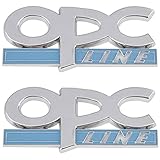 opc emblem ★ Abmessungen: 8 x 3 cm Wygwlg Auto-Aufkleber-Emblem-Aufkleber, Metall-OPC-Auto-Seitenkotflügel, Kofferraum, Lofo-Abzeichen-Aufkleber, für universelle Autodekoration (Color : Silver, Size : 2pcs)