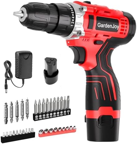 Drill Set 12V Cordless Electric Drill Driver Set,Powerful Lightwe...