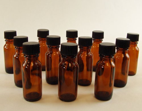 MHB Boston Round Bottles, 1/2 Oz Pack of 12