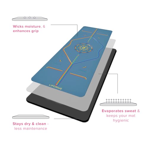 Liforme Travel Yoga Mat — Eco-Friendly 2mm, GripForMe Grip, AlignForMe Guides — view 7