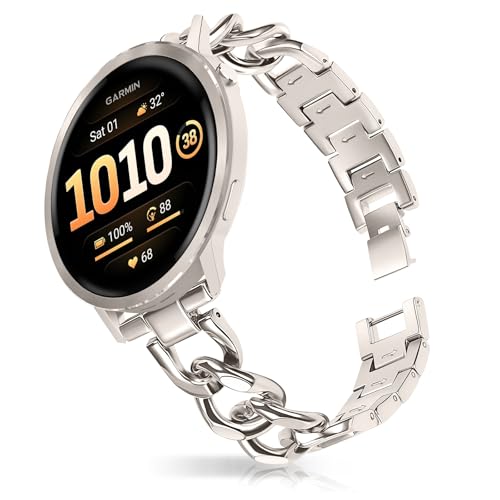 [HinZann] �o���h ���f�B�[ Garmin Venu 4 45mm/Venu 3/Venu2 �Ή� 22mm �X�e�����X�o���h �`�F�[�� ���킢�� Garmin Forerunner 570 47mm/Forerunner 265/D2 Air X