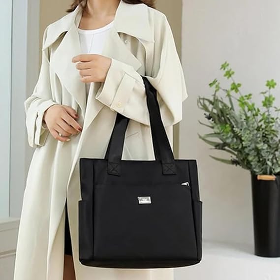 Zcjeaneviln Bag Waterproof, 2025 Large Capacity Water Repellent Multi Pocket Nylon Shoulder Bag4