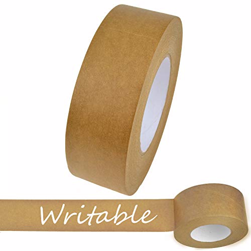 Star Brand Writable Kraft Flatback Paper Tape Covering up Writing and Markings on Reused Boxes | Ultra-Sticky Kraft Brown Packaging Tape Sealing Cartons (2 Inch x 60 Yards, Kraft) 