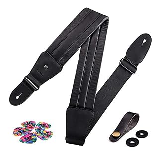 Sangle de guitare Guitare minimaliste noire avec guitare de personnalité avec extrémité de guitare basse électrique… - Les Beatles, Paul McCartney, John Lennon, RIngo Starr, George Harrison