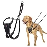 Halti No Pull Harness - Stop Your Dog Pulling on the Leash. Adjustable, Lightweight and Easy to Use. Reflective Dog Training Harness for Medium Dogs (Size M, Black)