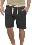 !Solid TripShorts Herren Sweatshorts Kurze Hose Jogginghose Mit Fleece-Innenseite Und Kordel Regular Fit, Größe:M, Farbe:Dark Grey Melange (8288)