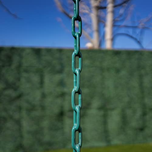 Sportspower Everest 10' Metal Swing Set With 3 Adjustable Sling Swings, Green/White #TOP5