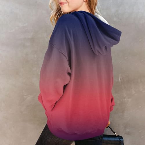 Hoodies For Teen Girls Cute Long Sleeve Sweatshirt Y2K Tie Dye Oversized Hoodies Bioys Fall Clothe 2-14 Years4