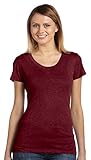 Bella 8413 Womens Triblend Short Sleeve Tee - Maroon Triblend, Large