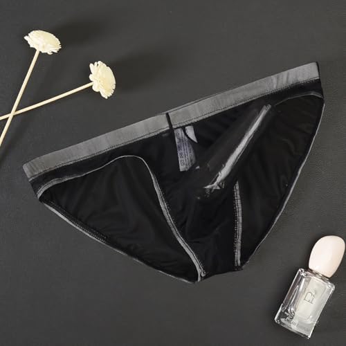 Men's Sheer Mesh Bikini Elephant Nose Briefs Underwear Breathable Ultra Thin Briefs3
