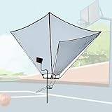 CWCQGH Sistema de Retorno del Receptor de Red al Aire Libre del aro de Baloncesto, reboteador de Baloncesto Giratorio de 180 ° para el Campo de Entrenamiento Interior de la canc