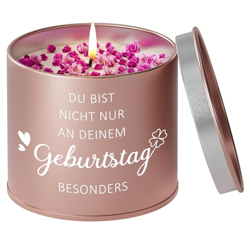 Funnli Geburtstagsgeschenk für Frauen, 9OZ Duftkerzen Geschenke für Frau Freundin Mama Schwester Tochter zur 18 20 30 40 50 Geburtstag, Beste Freundin Geburtstag Geschenk