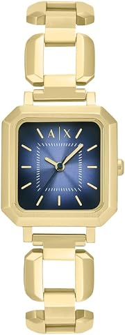 Armani Exchange Orologio da donna, Quarzo Movimento a tre lancette e cassa da 27 mm con cinturino in acciaio inossidabile