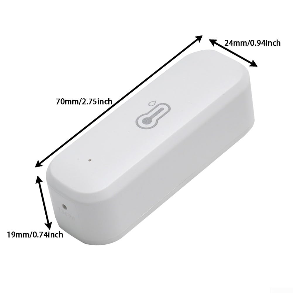 Wifi Tuya Sensore intelligente di temperatura e umidità con notifica remota app per serra domestica, termometro da interno ad alta precisione (zigbee/4 pezzi)